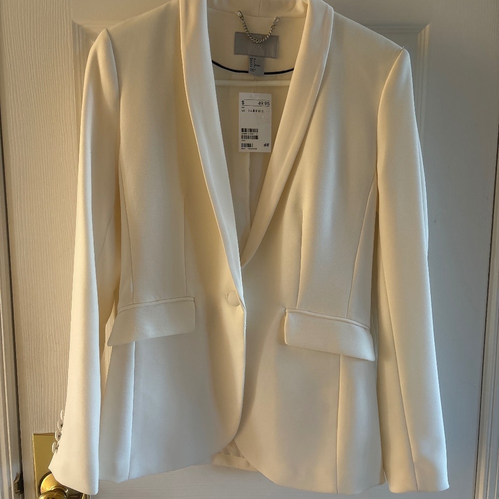 H&M white blazer, new with tag